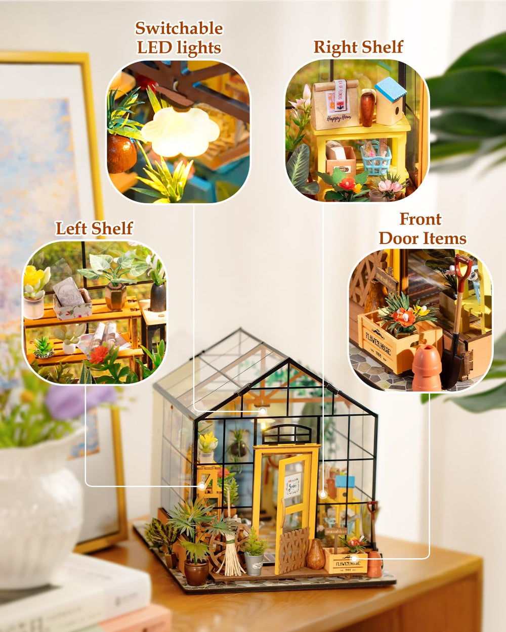 Rowood Cathy's Flower House eco-friendly, non-toxic materials support safe crafting