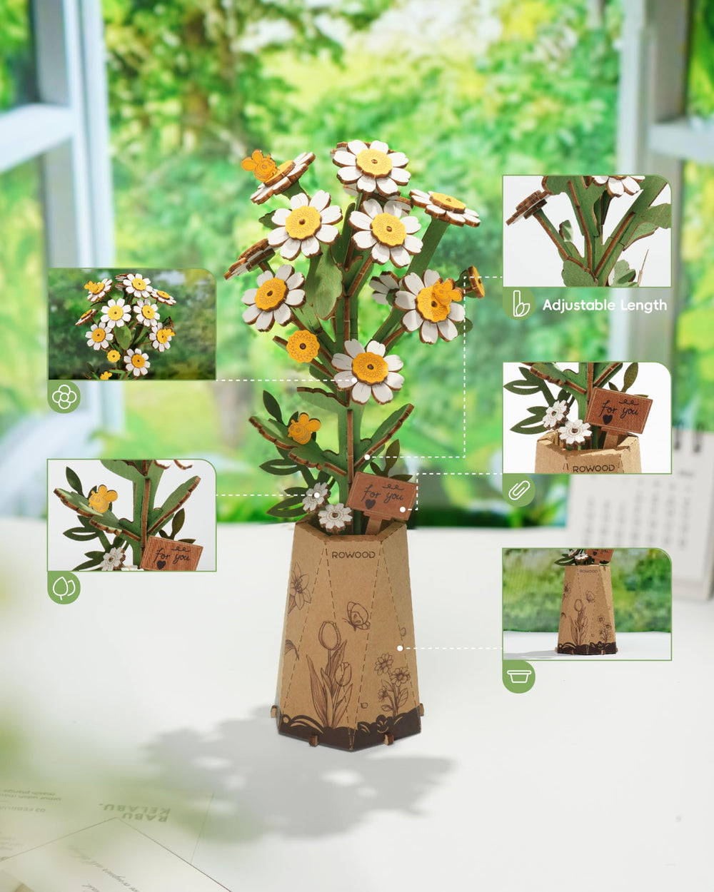 Rowood glue-free assembly makes crafting easy for all skill levels.