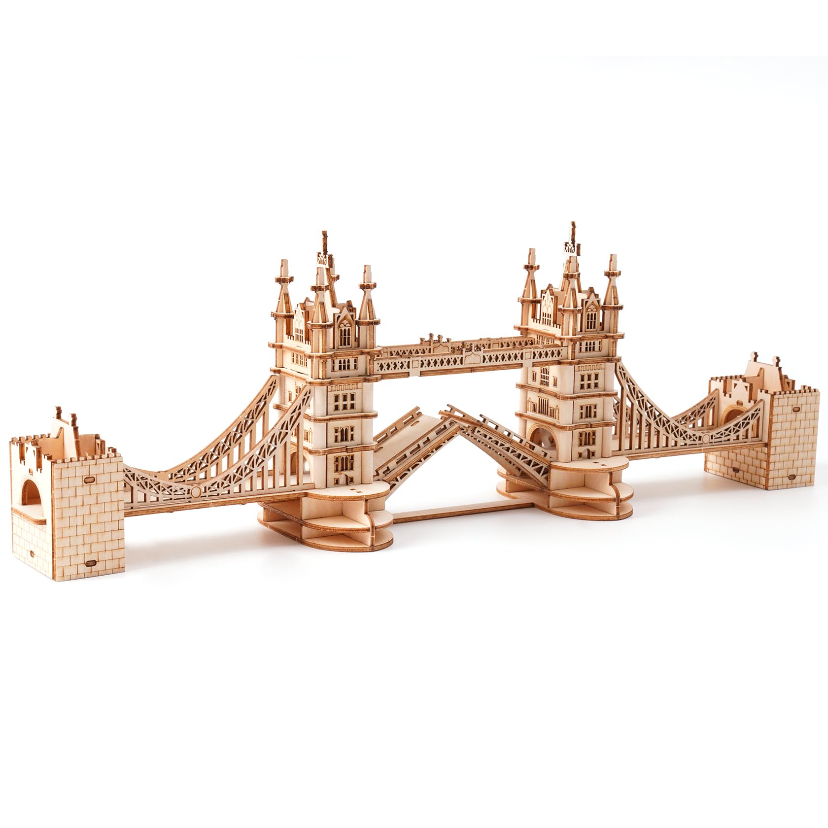Rowood London Bridge 3D puzzle, fully assembled, creates an elegant desk display.