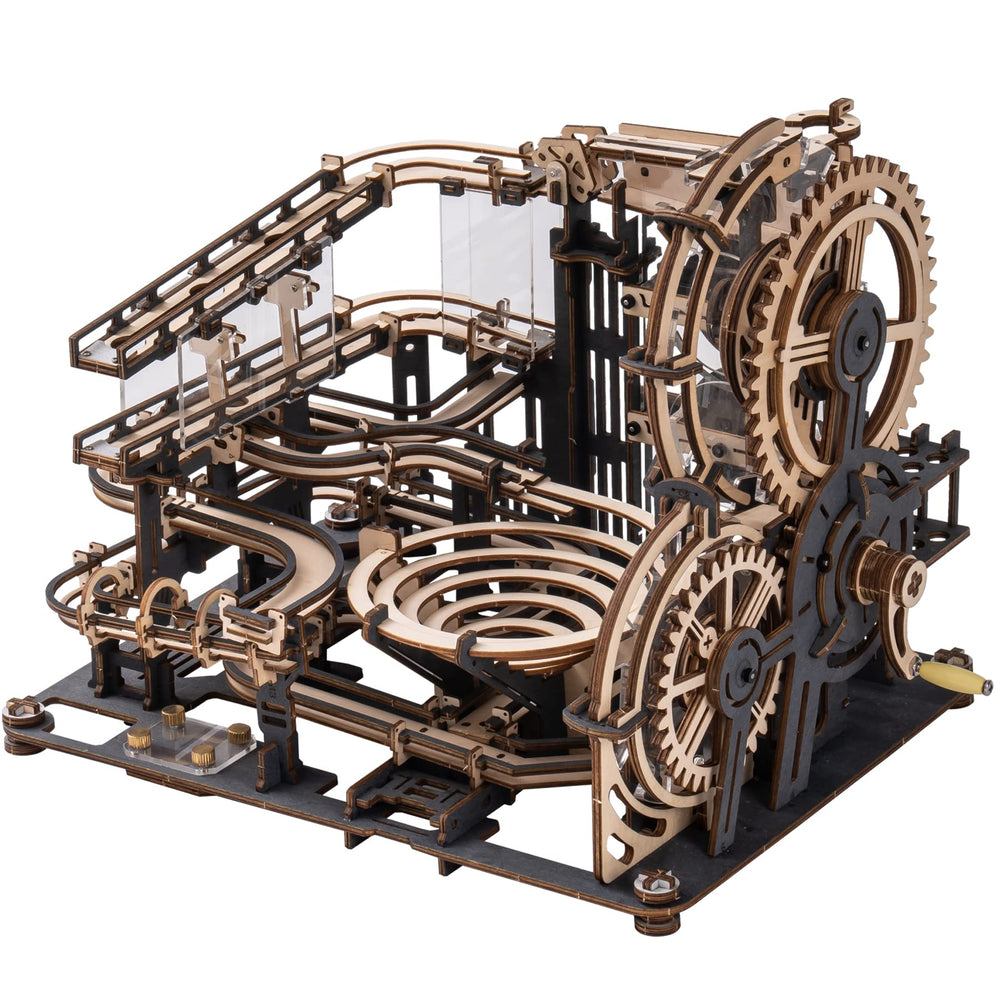 Rowood Marble Night City LGA01 front view reveals intricate marble run design for immersive play