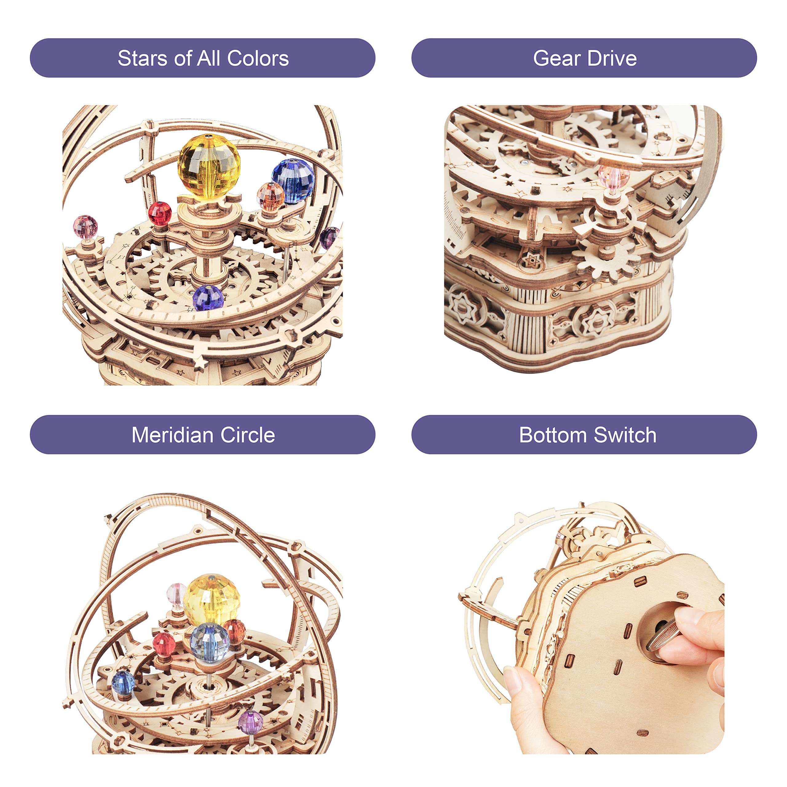 rowood Starry Night Music Box gift packaging ready for birthdays or holidays