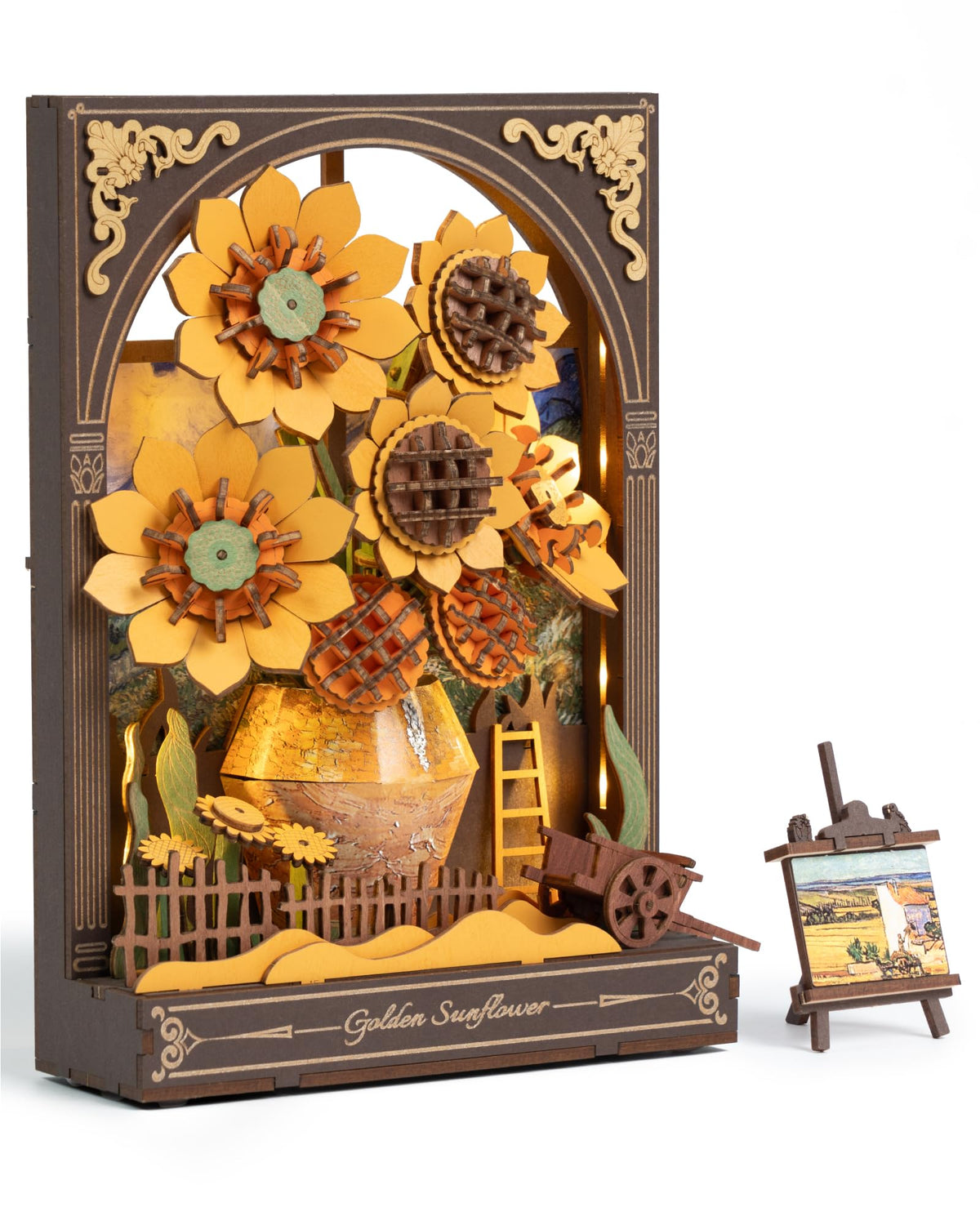 rowood Sunflower 3D puzzle LED glows softly for cozy home decor
