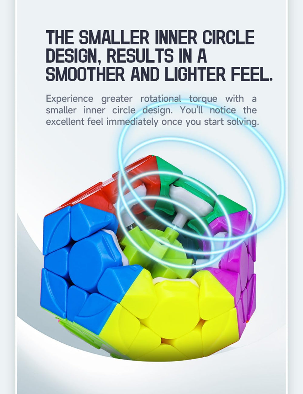 Roxenda Megaminx Cube elegant frost surface highlights premium stickerless material.