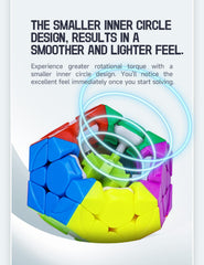 Roxenda Megaminx Cube elegant frost surface highlights premium stickerless material.