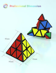 Roxenda Pyramid Speed Cube black angle view highlighting compact form