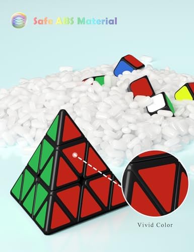 Roxenda Pyramid Speed Cube on desk demonstrating portable practice