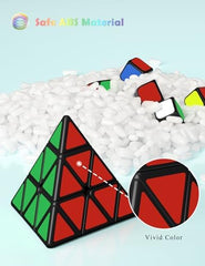 Roxenda Pyramid Speed Cube on desk demonstrating portable practice