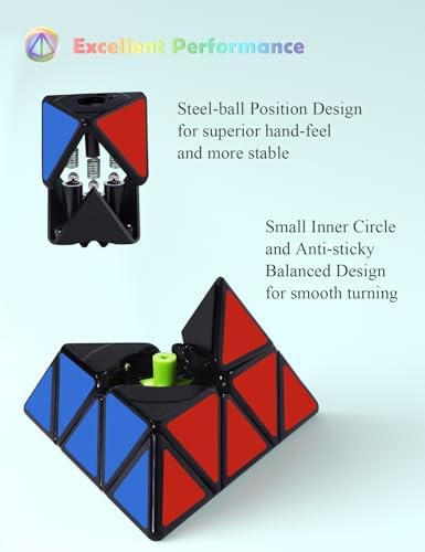 Roxenda Pyramid Speed Cube internal pieces illustrating precise arc design