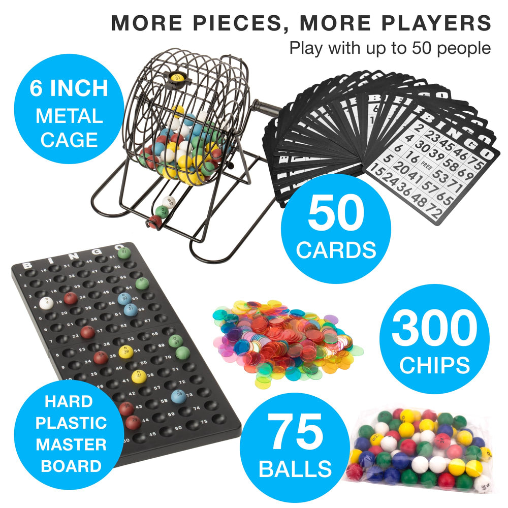 Royal Bingo Deluxe 75 jumbo balls for high visibility numbers