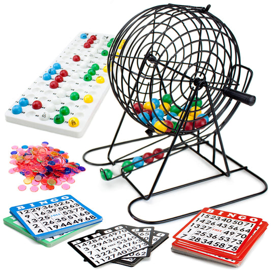 Royal Bingo Supplies jumbo 12-inch bingo cage enhances visibility for all players