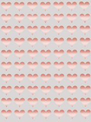 Royal Green rose gold heart stickers, 13mm, ideal for sealing Valentine gifts.