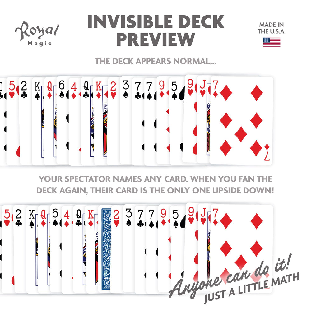 Royal Magic instruction guide for invisible deck provides clear tips and practice paths.