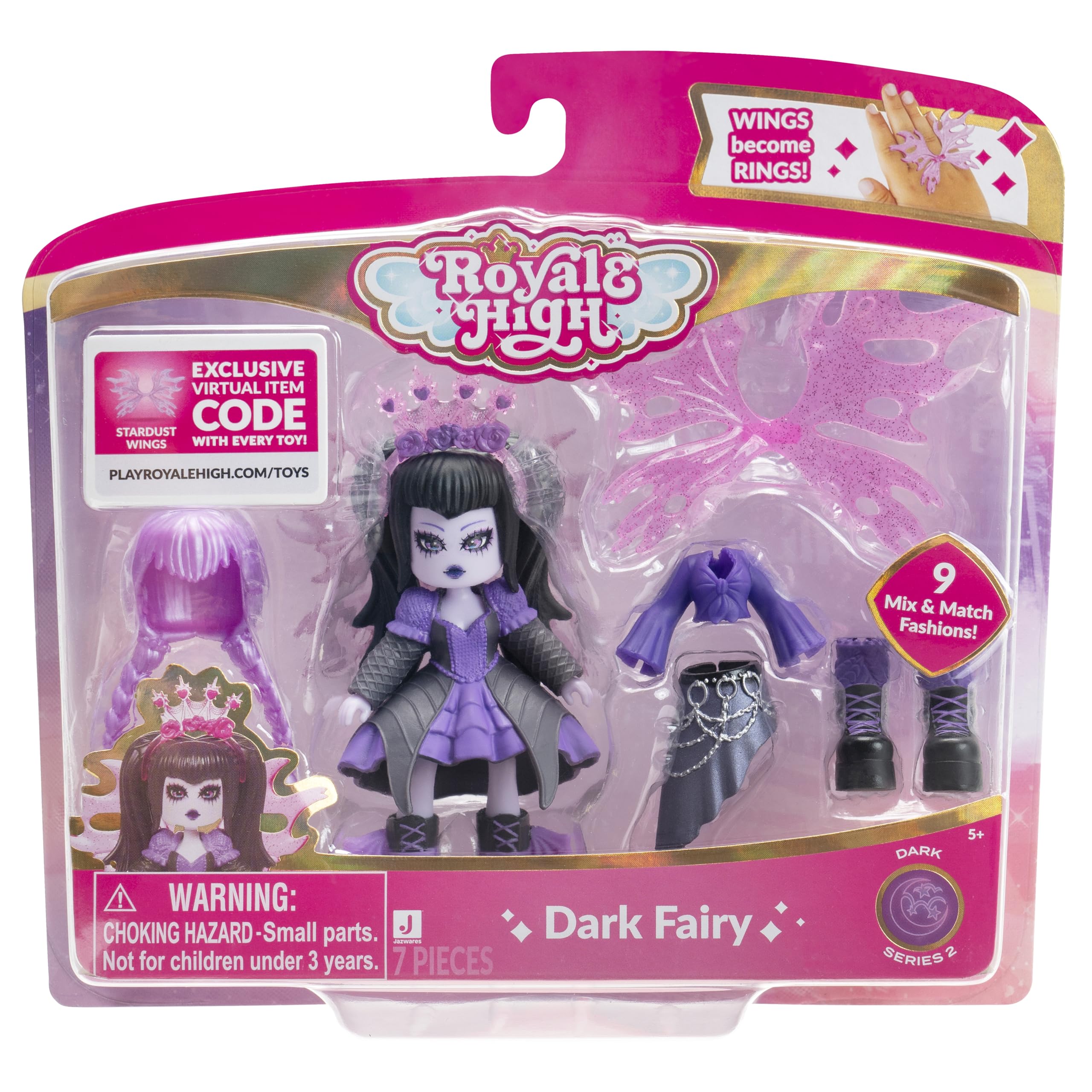 Royale High Dark Fairy doll 3-inch figure for imaginative fashion play