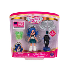 Royale High Dark Mystic Mermaid doll close-up highlights detailed fantasy styling.