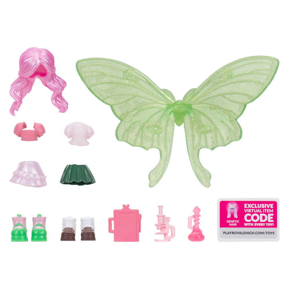 Royale High school spirit figure with interchangeable accessories for imaginative fashion play