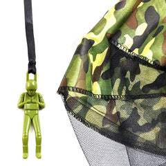 ROYHOO army camo parachute toy easy to toss and fly
