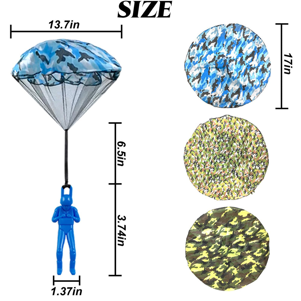 ROYHOO army camo parachute toy requires no assembly for quick outdoor fun