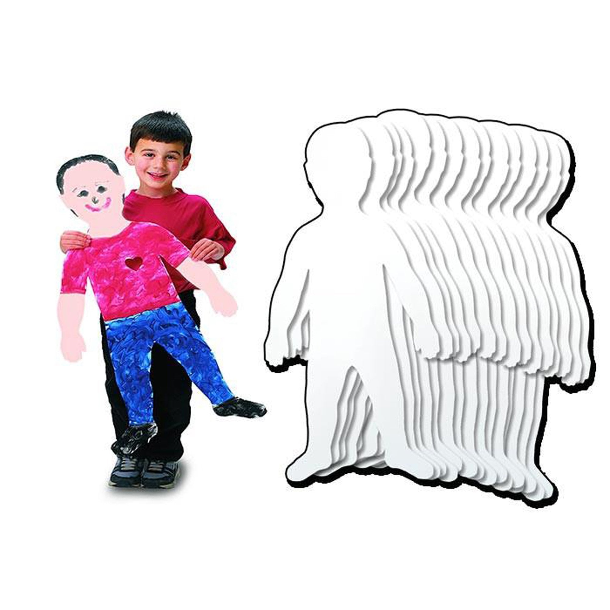 Roylco pre-cut paper figures support collaborative art and multi-medium creativity.