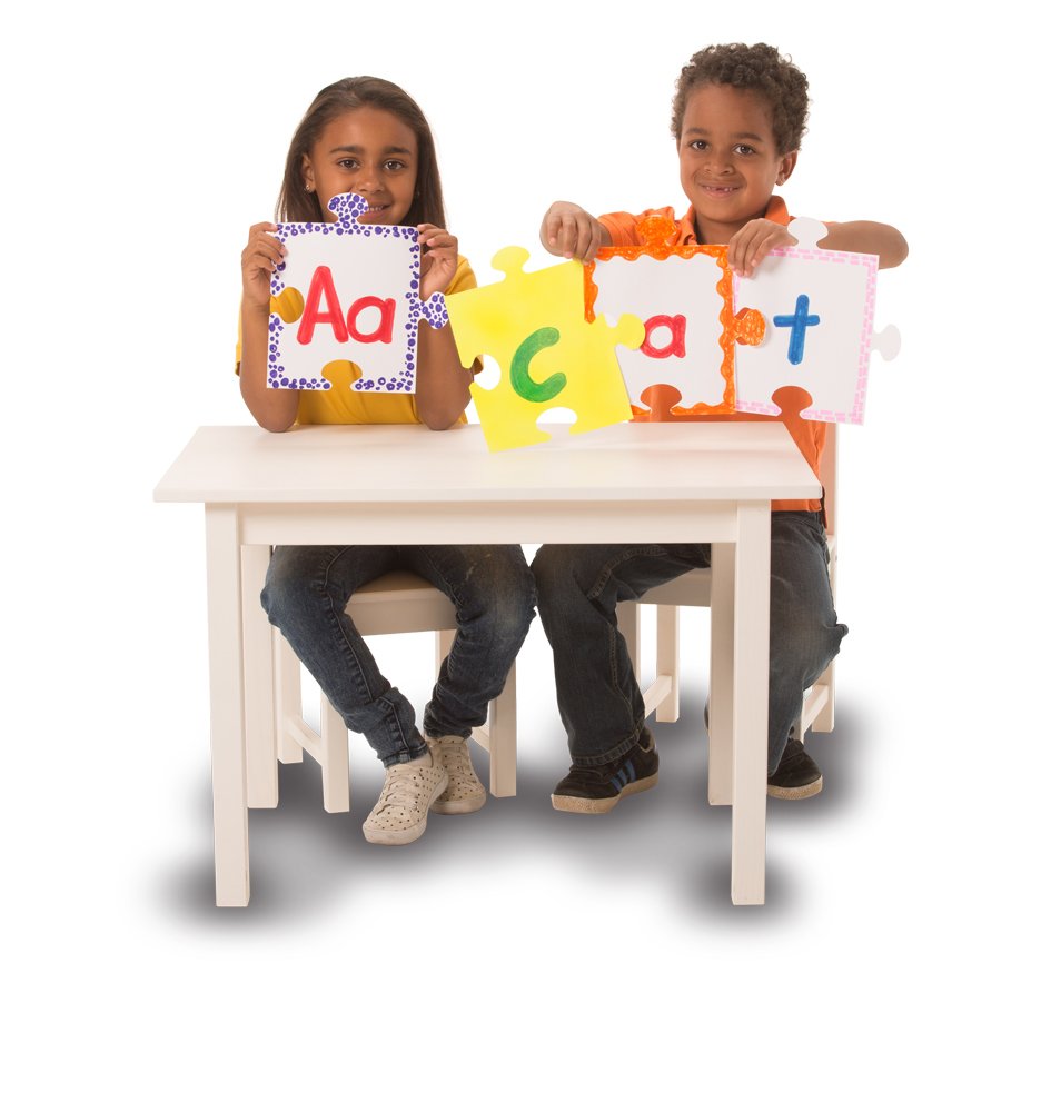 Roylco oversize blank puzzle pieces ideal for group projects and hands-on literacy displays.