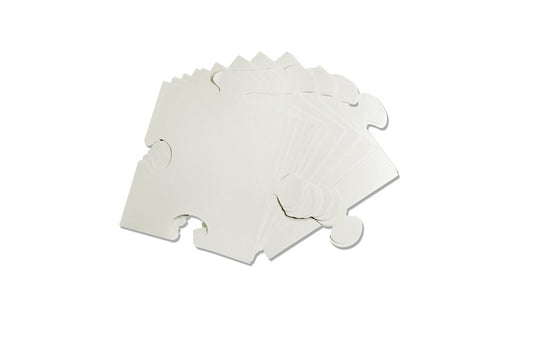 Roylco blank puzzle pieces provide a large write-on surface for collaborative classroom activities.
