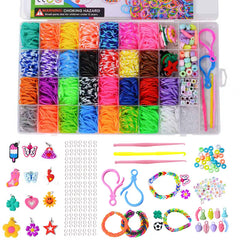 ROYWOO 3000+ bracelet kit with colorful rubber bands for creative DIY jewelry.
