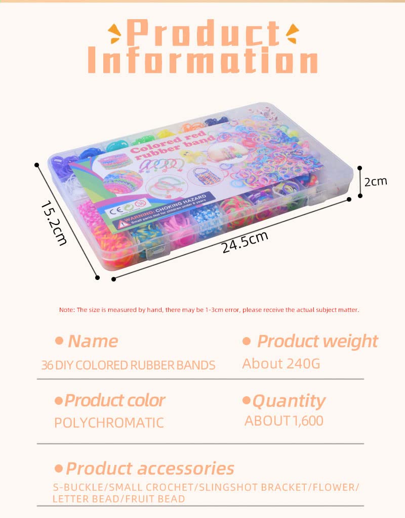 ROYWOO high-quality, non-toxic bands with strong elasticity for long-lasting crafts.