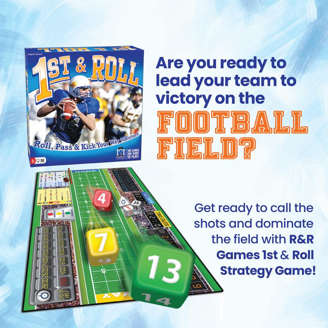 R&R Games 1st Roll score tokens highlight progress and near-miss suspense