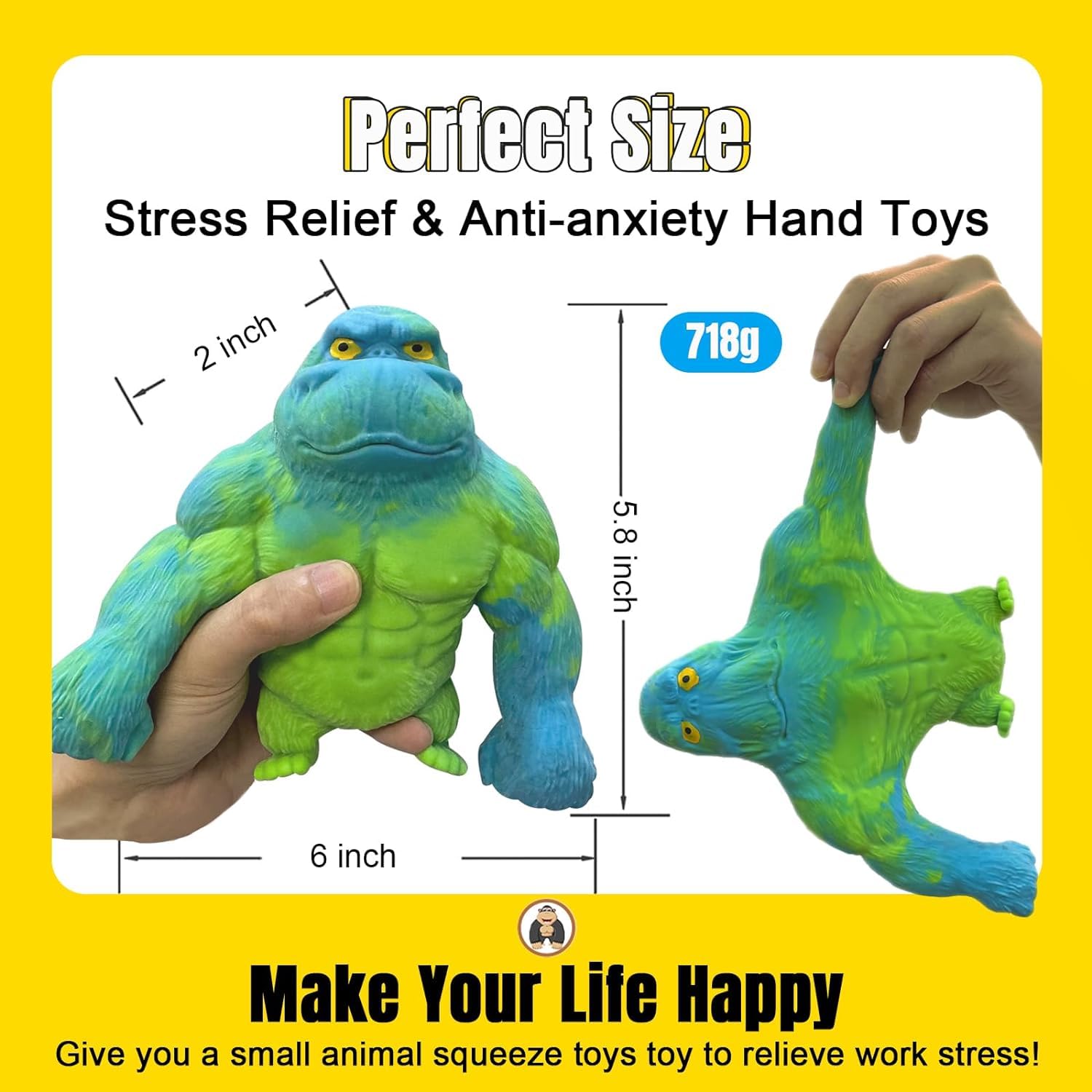 RRSDJJ monkey stress-relief at desk to boost focus and calm.