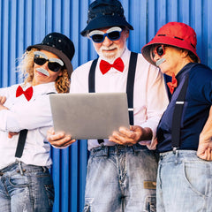 Rrshnsgv 100 days of school grandpa costume for classroom celebrations.