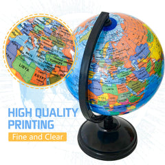 Rrshnsgv rotating world map globe designed for early geography exploration.