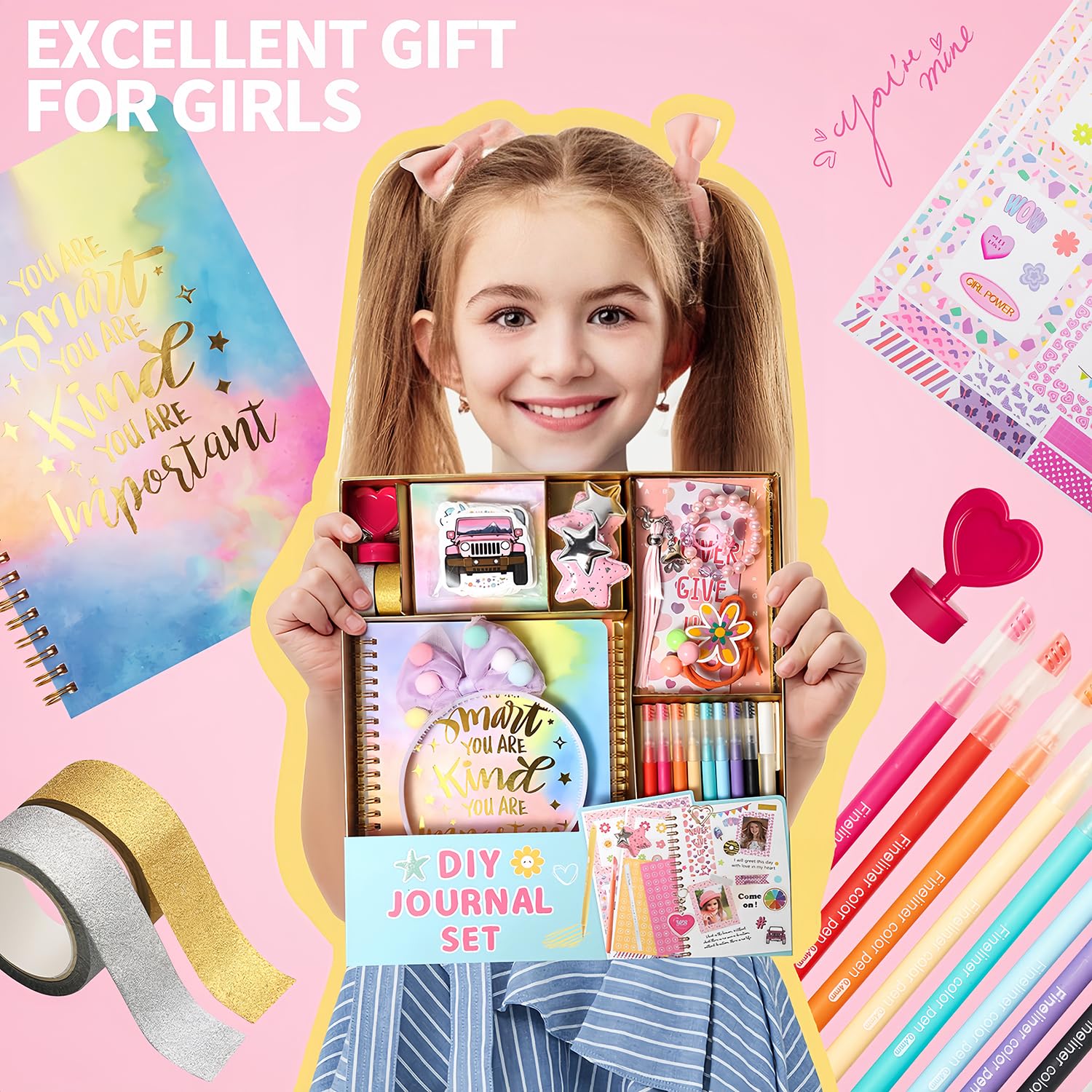 R RUCKERCO DIY Diary heart-shaped stamp adds cute embellishments to pages.