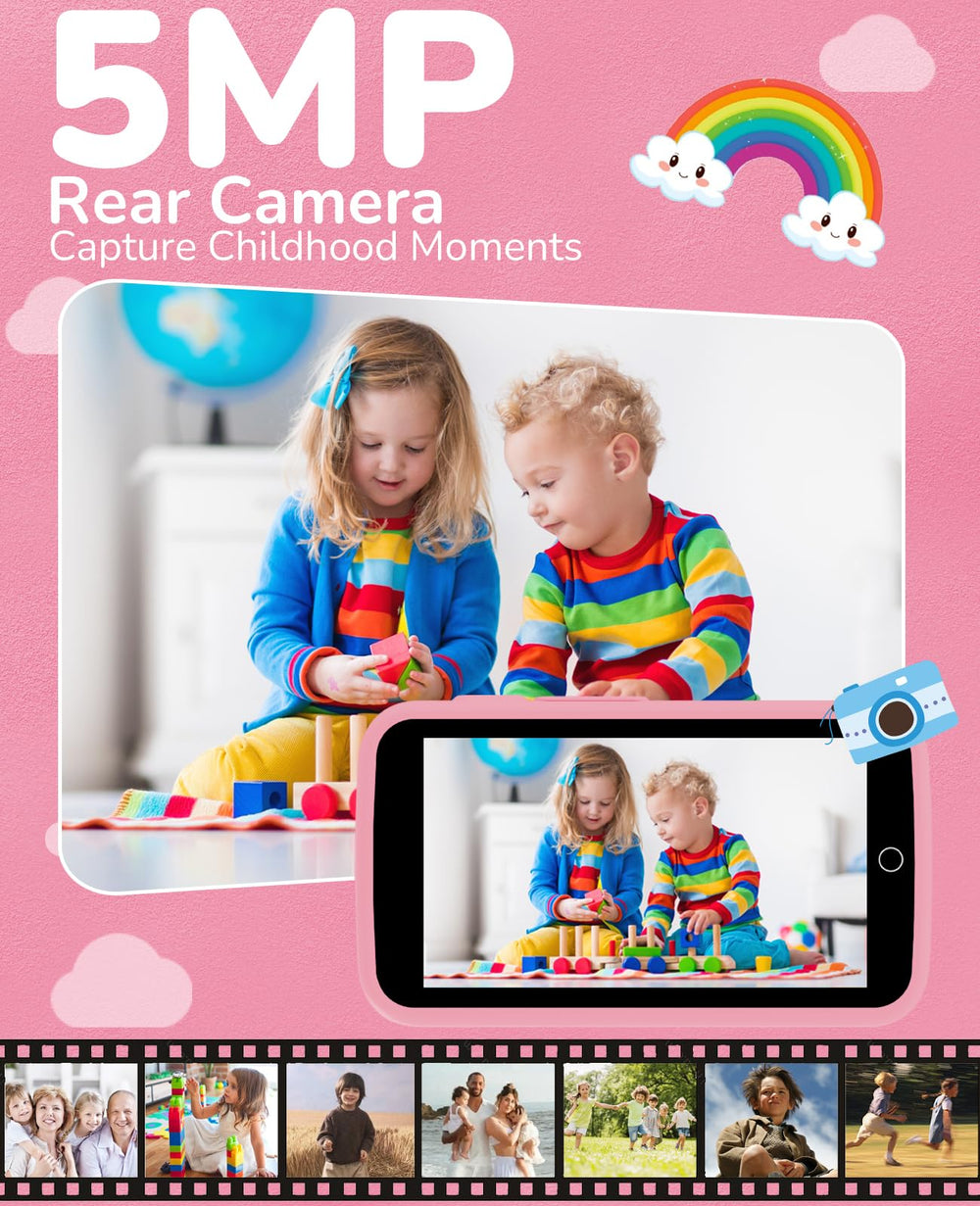 Rseaay 5MP camera enables playful photos and storytelling.