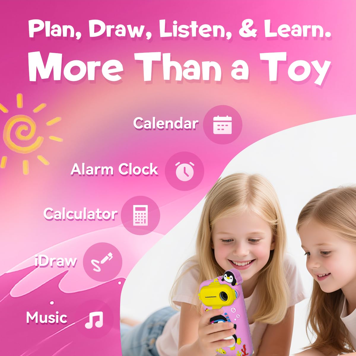 Rseaay Kids Smart Phone storage view notes 8GB memory for apps and media