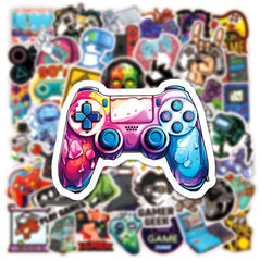 Rszwyk gamepad stickers on a travel case for personalized style