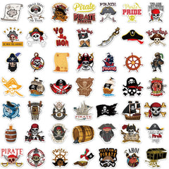 Rszwyk pirate stickers on water bottle for weather resistant flair