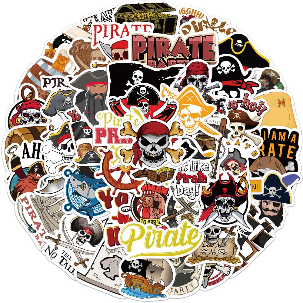 Rszwyk pirate decals in multiple patterns for personalized decorating