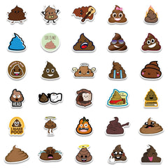 Rszwyk poop stickers on travel case offer durable, easy re-sticking