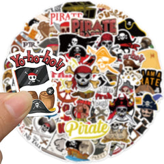 Rszwyk skull and crossbones sticker on laptop for durable decoration