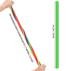 Close-up of Rtinsd stretch noodles showing compact length for easy play.