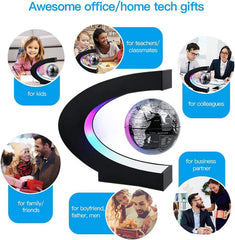 RTOSY desk gadget decor elevates workspace with a captivating suspended globe.