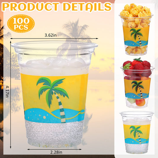 Rtteri coconut tree pattern cups add tropical vibe to beach parties