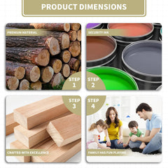 RTUDOPUYT wood letter tiles for kids crafting, safe and sturdy for art projects
