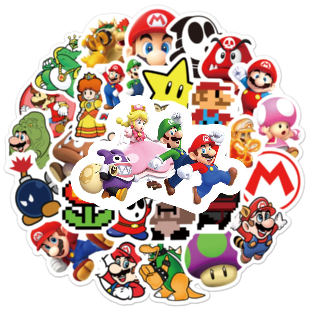 RUBANG Mario guitar sticker expresses character on equipment.