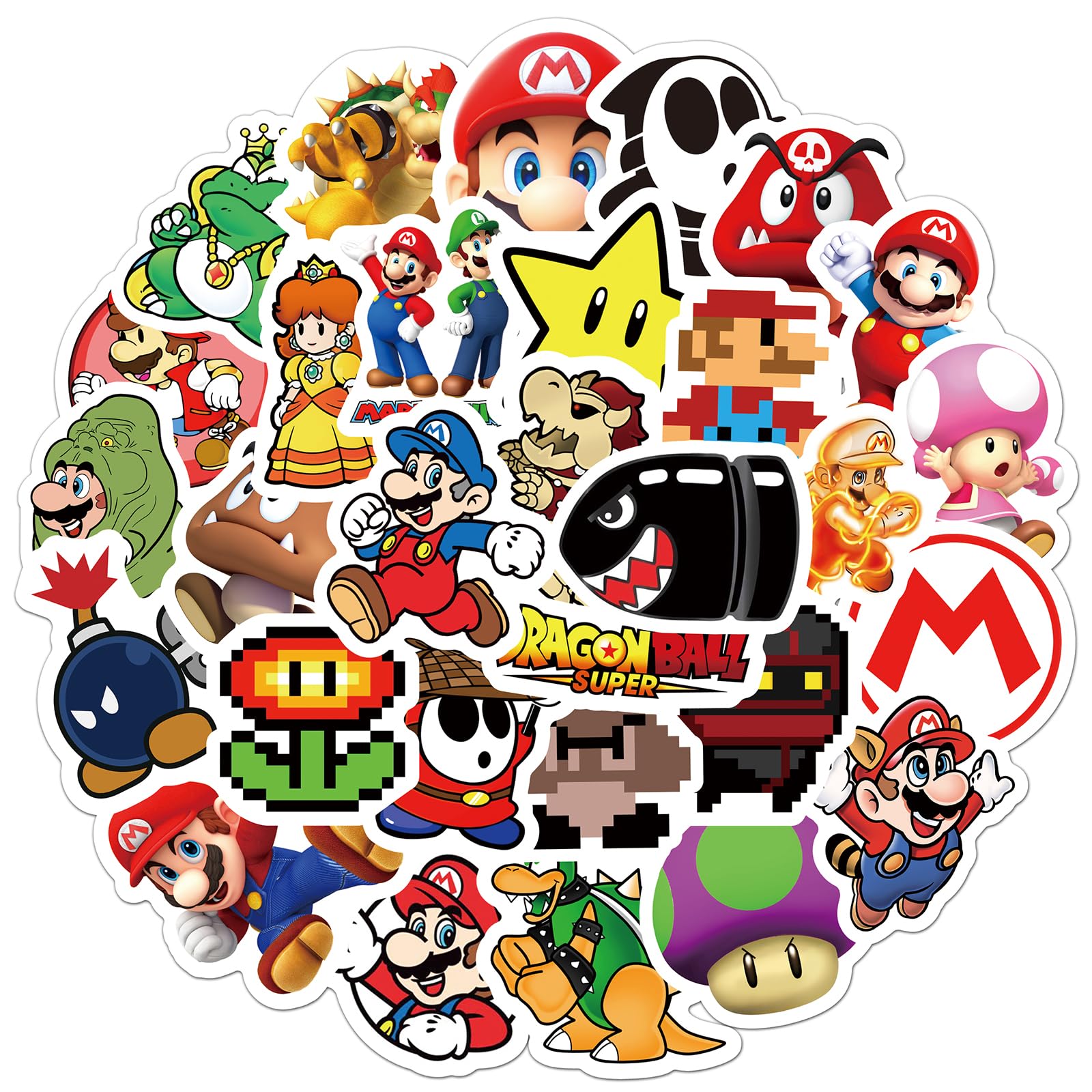 RUBANG Mario water bottle sticker for durable, colorful personalization.