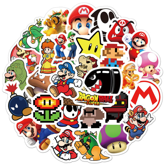 RUBANG Mario water bottle sticker for durable, colorful personalization.