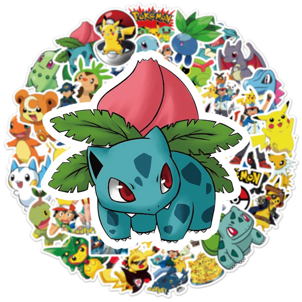 Pokemon stickers on a guitar personalize gear with clear, long-lasting color.