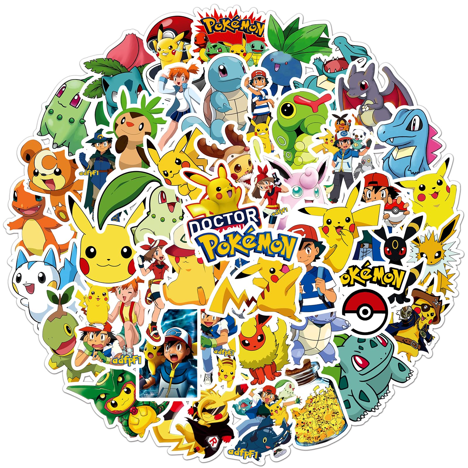 Vibrant Pokemon decals on a skateboard enhance style and scuff resistance.