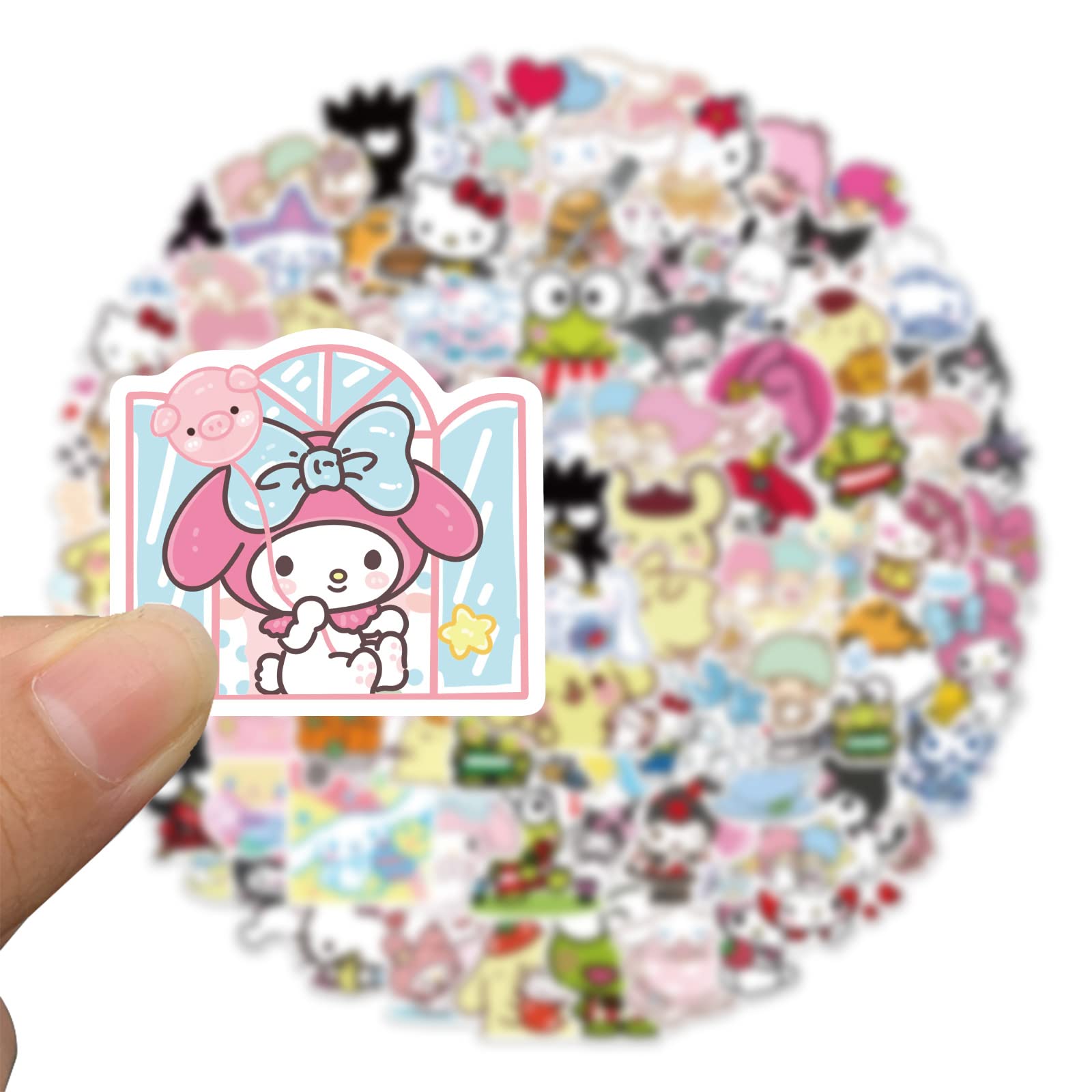 RUBANG Sanrio guitar sticker, expressive decoration with water-resistant finish.