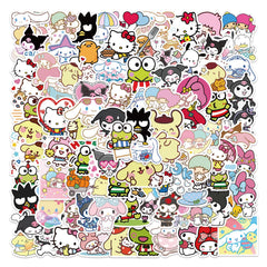 RUBANG Hello Kitty water bottle sticker with durable, water-resistant finish.