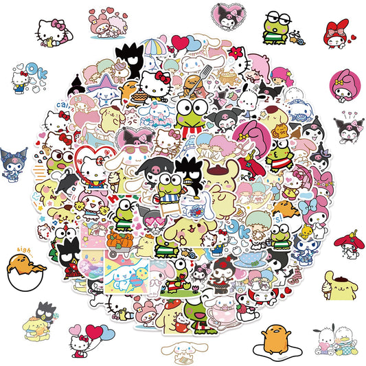 RUBANG Kuromi sticker for skateboard with bright colors and weatherproof coating.